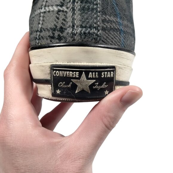 Converse Hi Plaid Pack High top Flannel Shoes Mens 11 Womens 13 Grunge Skater - Picture 6 of 10